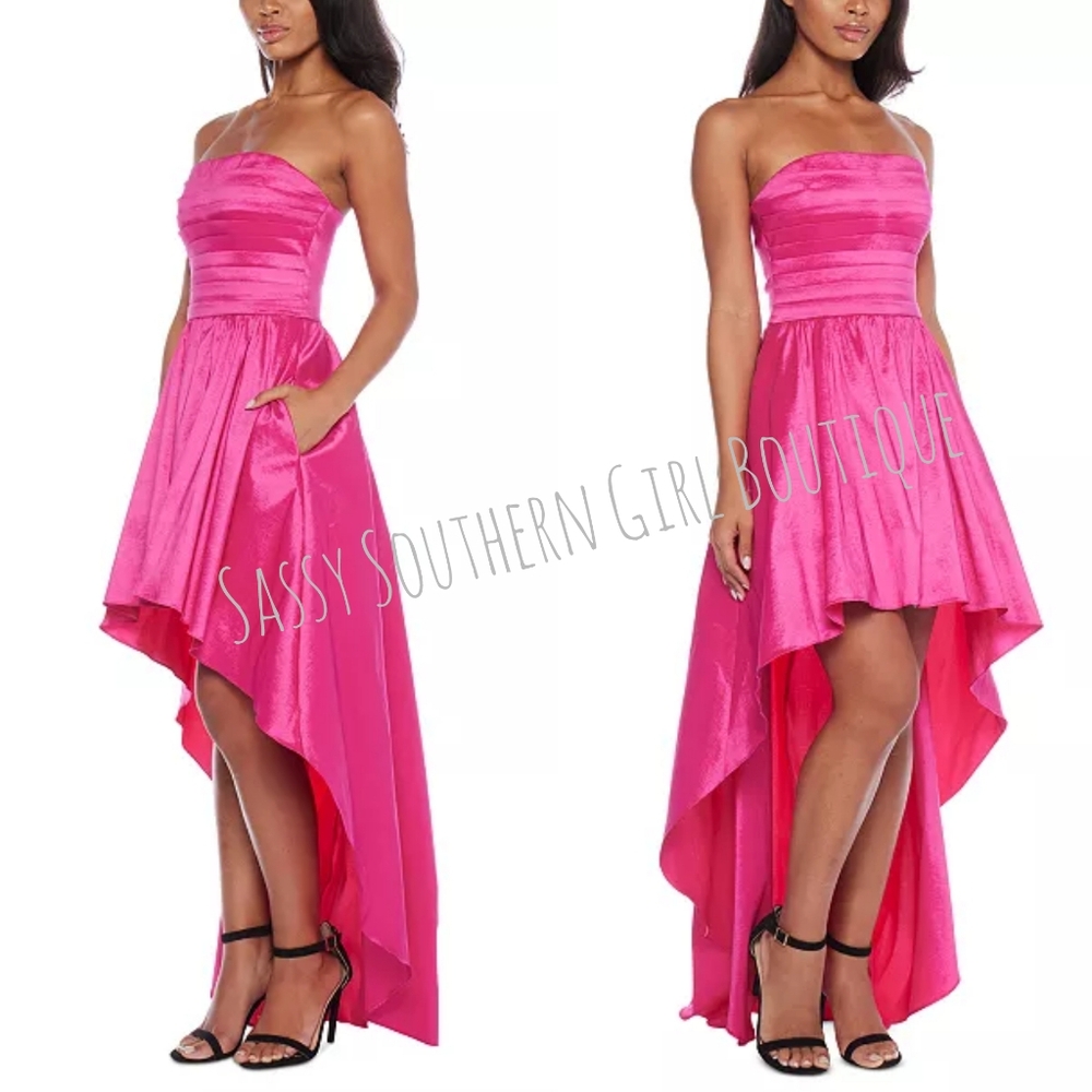 🆕⭐ B. Darlin Hot Pink Formal Party Dress - Picture 3 of 13